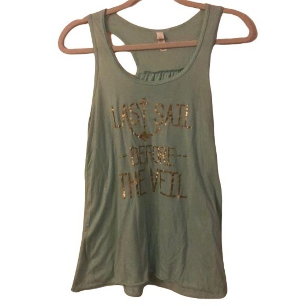Bella Canvas XL Womens Racerback Tank Top Mint Green Bachelorette Wedding Bride